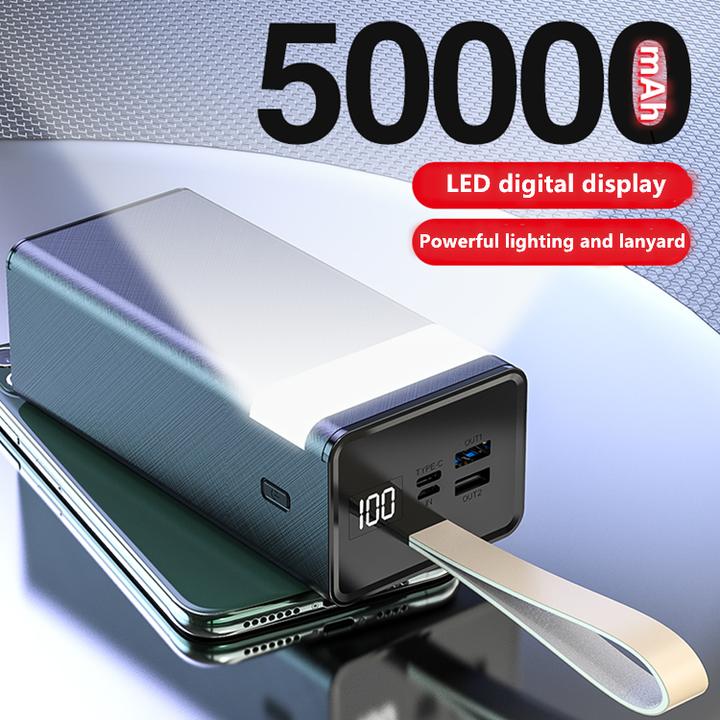 Produktbild PhoneLook Luxuriöse Power Bank 50000mAh Fast Charging PD 22W LED Ultra Capacity (50000 mAh)
