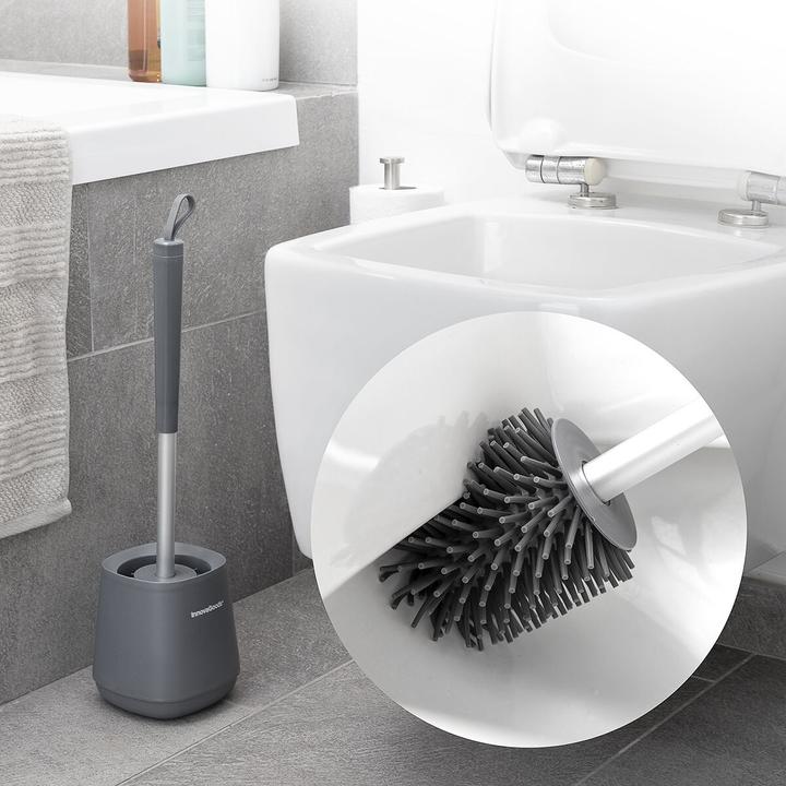 Produktbild InnovaGoods Toilettenbürste aus Gummi - Grau