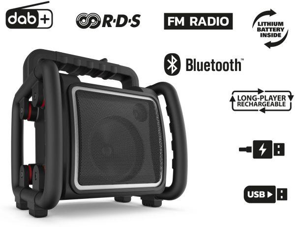 Image du produit PerfectPro Radio DAB+ TEAMBOX noir (DAB+ DAB, FM, Bluetooth)