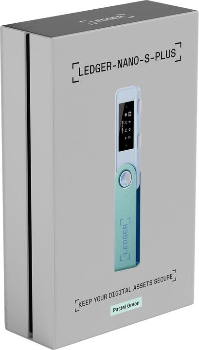 Immagine prodotto Ledger Nano S Plus - Verde pastello (Litecoin, Bitcoin, Cardano, Ether, Dogecoin, TRON, Ethereum Classic, Monero, Ripple, Bitcoin Cash, Stellar)