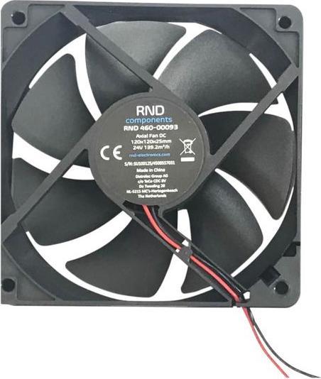 Image du produit RND Components Ventilateur axial sans balais DC 120x120x25mm 24V 139.2m³/h IP44 (120 mm)
