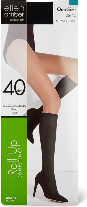 Produktbild Ellen Amber Damen Kniestrümpfe Roll Up (40 DEN)