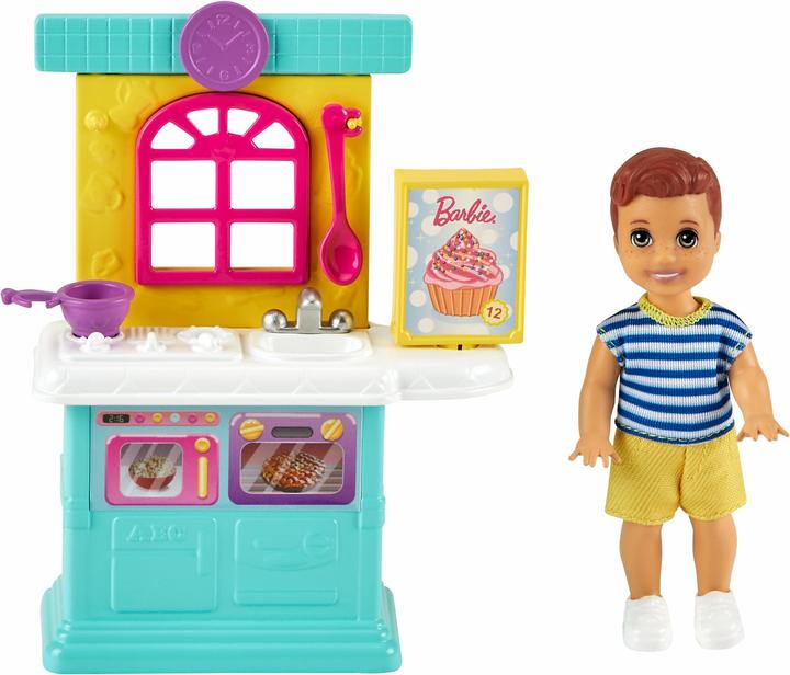 Image du produit Barbie Skipper Baby-Sitter - Coffret PETIT GARÇON ET CUISINE