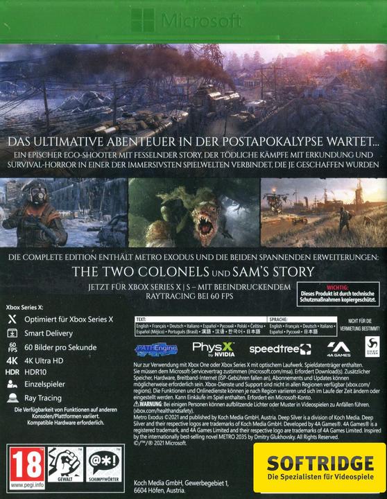Produktbild Deep Silver Metro Exodus: Complete Edition (Xbox Series X, Xbox One X, DE)