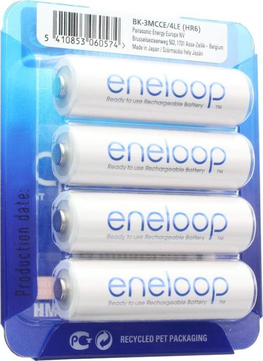 Panasonic Batterie HR-3UTGB 4x et boîte de rangement AccuCell AA (4 pcs, AA, 2000 mAh)