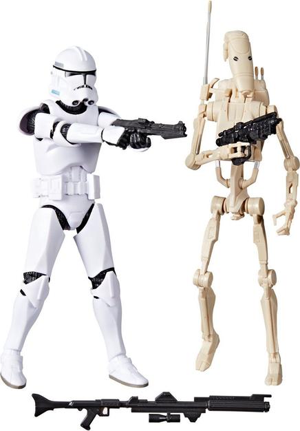Hasbro Star Wars: The Clone Wars Black Series Actionfiguren 2er-Pack Phase II Clone Trooper & Battle Droid
