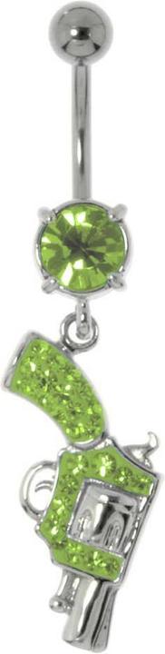 Image du produit Bijouteria Piercing nombril (Acier chirurgical 316L, Laiton rhodié, Cristallin)