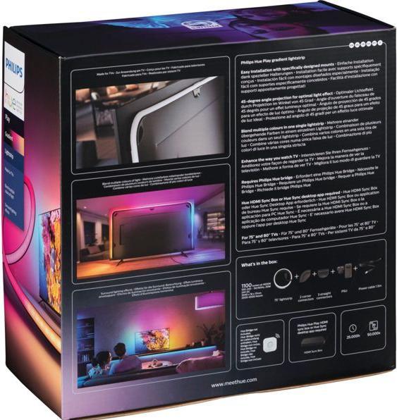 Actual product image Philips Hue Play Gradient Lightstrip 75" (RGBW, 304 cm, Indoor)