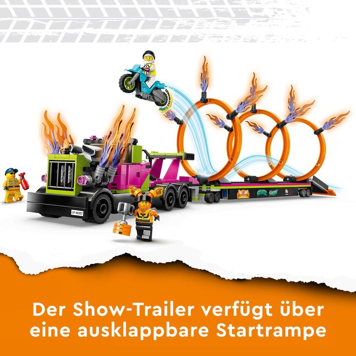 Produktbild LEGO Stunttruck mit Feuerreifen-Challenge (60357, LEGO City)