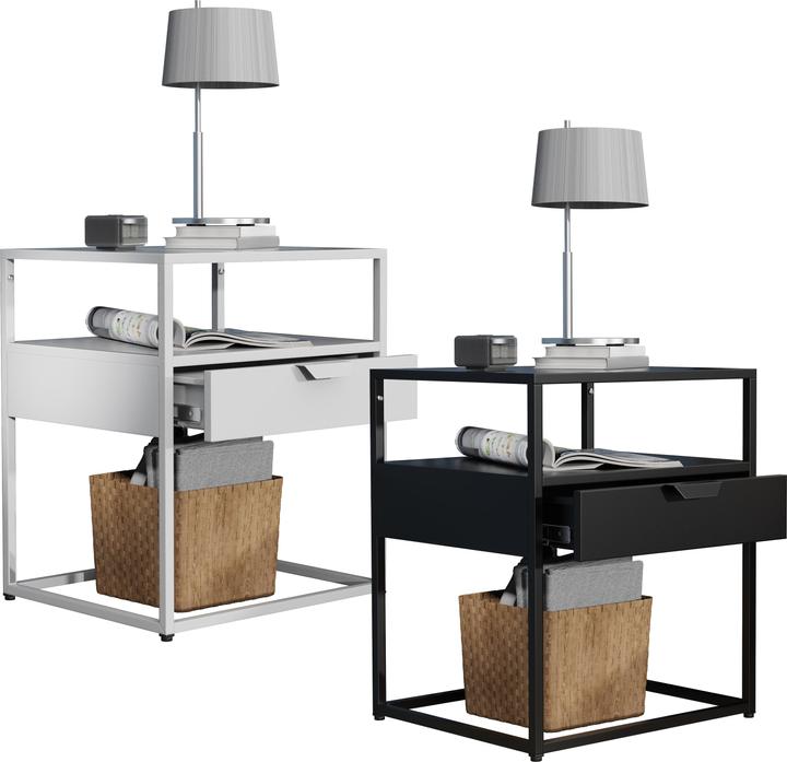 Produktbild VCM Metall Nachttisch Beistelltisch Flokas M (45 x 40 x 55 cm)