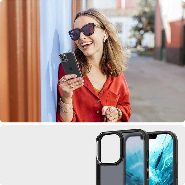 Actual product image Spigen ULTRA HYBRID IPHONE 13 PRO MAX MATTE FROST Black (Apple iPhone 13 Pro Max)