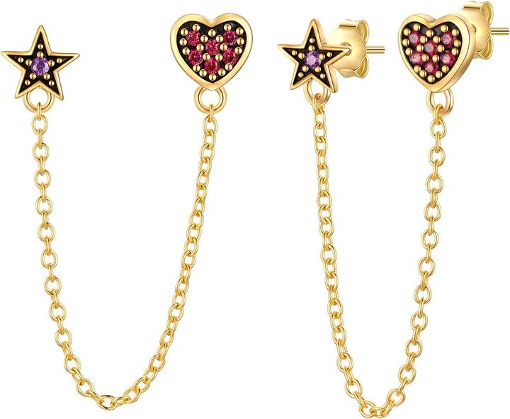 Image du produit Glanzstücke München Boucles d'oreilles femme coeur/étoile argent sterling - 34568 (Argent Sterling)