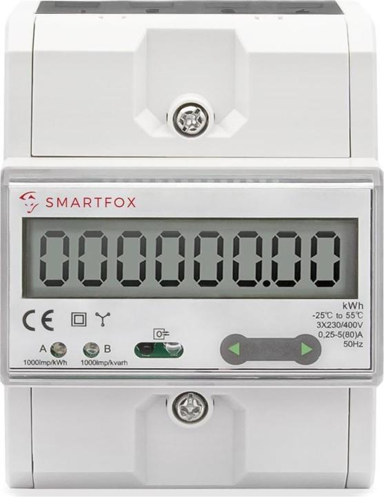 Produktbild Smartfox 3-PH. 80A RS485 S0 1000IMP/KWH ( ENERGYMETER)