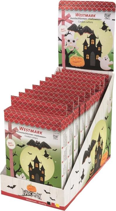 Immagine prodotto Westmark Espositore 9 x Tagliabiscotti Halloween, 4 pezzi, 22,5x13 cm