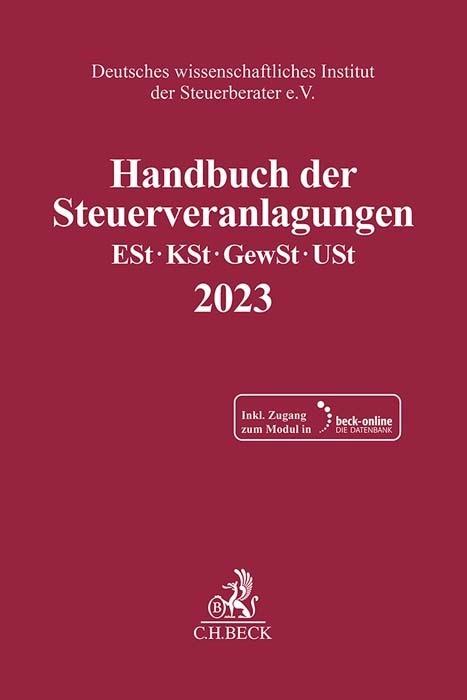 Produktbild Handbuch der Steuerveranlagungen (Deutsch, Deutsches wissenschaftliches Institut der Steuerberater e.V., 2024)