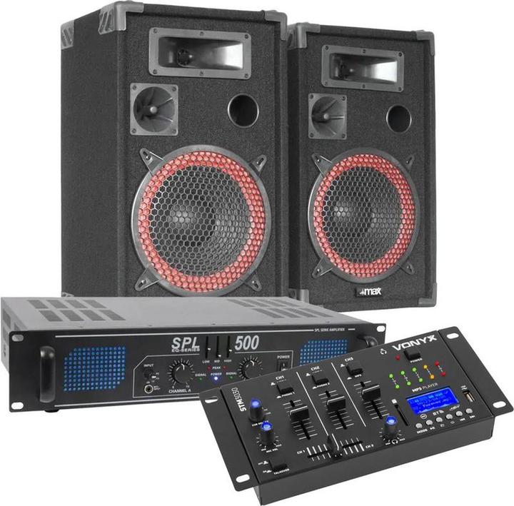 Image du produit Complete Komplette Bluetooth DJ Sound Installation 500W