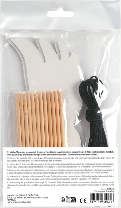Image du produit Creative Kratz-Masken, 12 St.