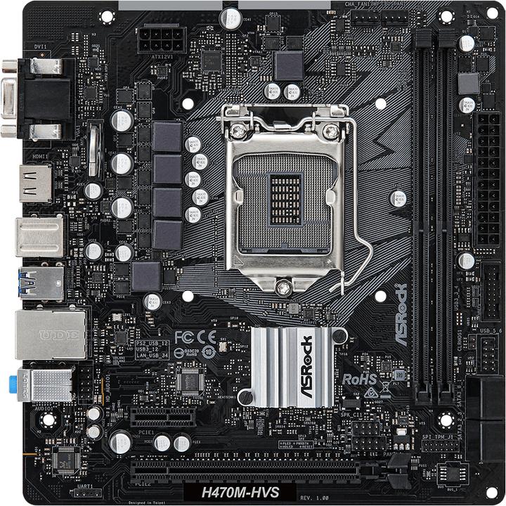 Actual product image AsRock H470M-HVS (LGA 1200, Intel H470, mATX)