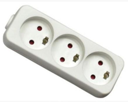 Actual product image Mercodan 980230, 3 m, 3 AC outputs, White, White