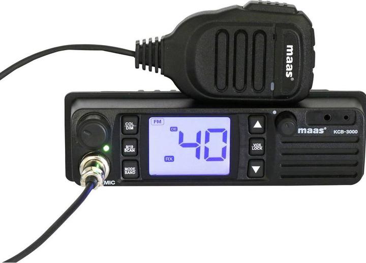 Image du produit MAAS KCB-3000 Mobiele Compacte CB 27MC met VOX-mike and Hoofdtelefoonaansluiting
