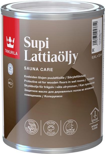 Actual product image Tikkurila Supi Lattiaoljy Floor Oil Ec-Pm 0.9l