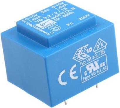 Produktbild Block Transformator PCB 3.2VA 2x15V