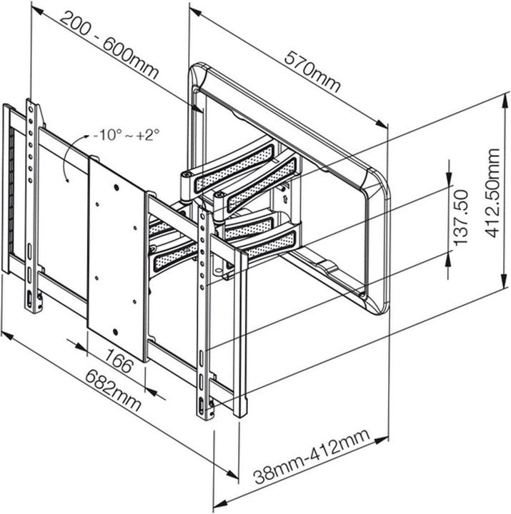 Image du produit Titan Bfmo 8060 (Mur, 85", 45 kg)
