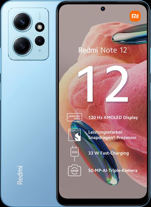 Produktbild Xiaomi Redmi Note 12 (128 GB, Ice Blue, 6.67", Dual SIM, 50 Mpx, 4G)