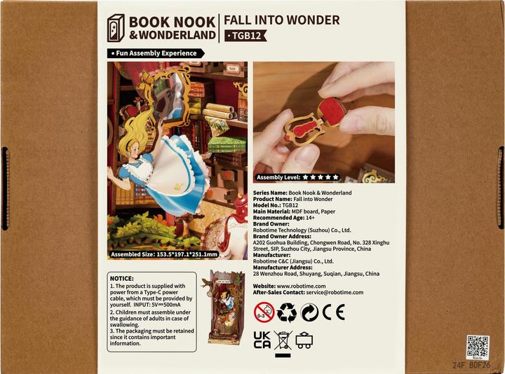 Produktbild Robotime Bausatz Alice im Wunderland, Modell Art: Book Nook