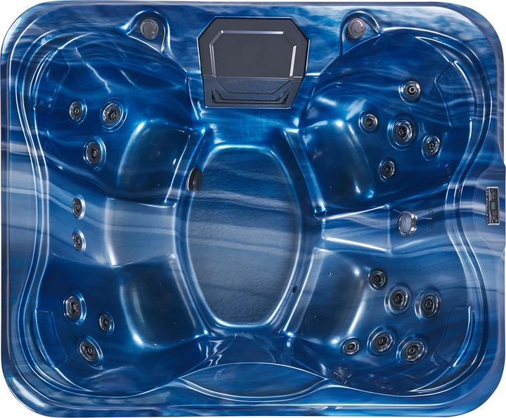 Produktbild Beliani Whirlpool Outdoor blau mit LED rechteckig 180 x 215 cm ARCELIA