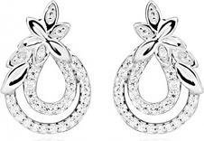 Produktbild Silver Cat Charming floral earrings with zircons SC382