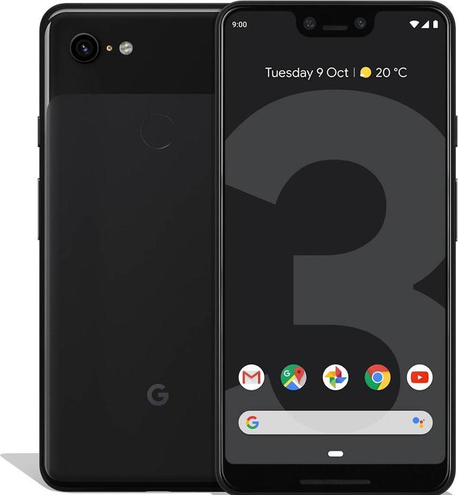 Google Pixel 3 XL (128 GB, Just Black, 6.30", Single SIM, 12.20 Mpx, 4G)