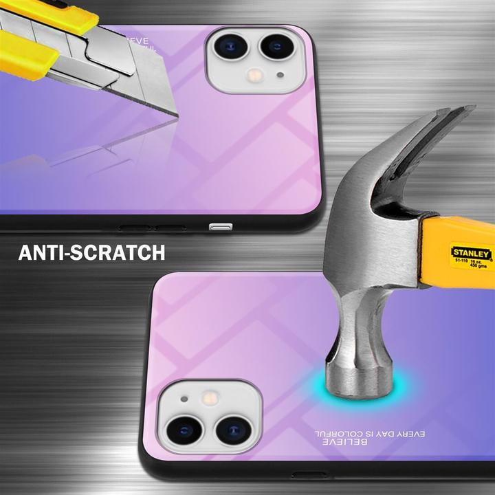 Produktbild Cadorabo TPU 2 Farben Glas Cover (Apple iPhone 11)