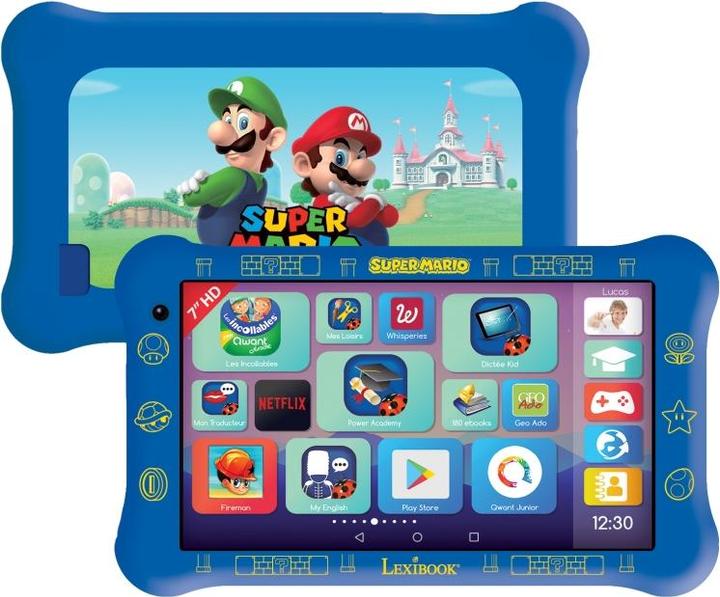 Actual product image Lexibook LexiTab Master 7 inch tablet with educational content and Super Mario protective cover FR Version (7", 1 GB, Super Mario)