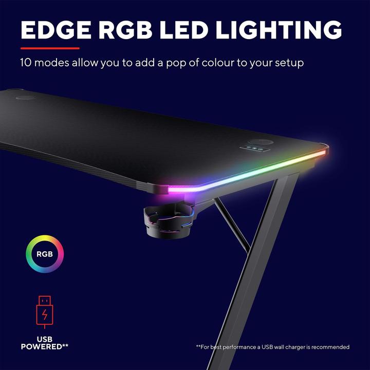 Image du produit Trust GXT 709 Luminus Gaming LED Desk