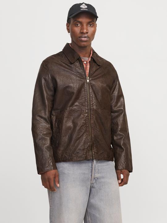 Produktbild Jack & Jones Jorcrincle Leather Jkt Styd Aw24 (L)