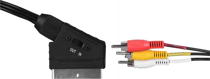 Immagine prodotto Savio CL-133 Cavo SCART SCART (21-pin) 3 x RCA Multicolore (2 m)