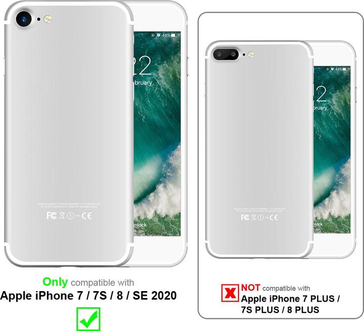 Actual product image Cadorabo Book with View double window cover (Apple iPhone 7, Apple iPhone SE (2nd Gen))