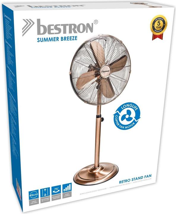 Immagine prodotto Bestron Ventilatore a piedistallo con tre impostazioni di velocità (64.30 dB)