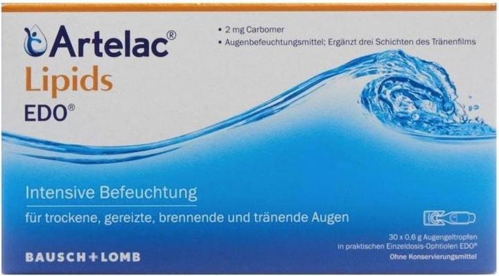 Image du produit Bausch + Lomb Artelac Lipids EDO, 30 pces pipettes unidoses (0.60 ml, 30 x 0,6 g)