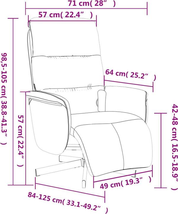 Actual product image VidaXL Massage chair with footrest Light yellow fabric, colour