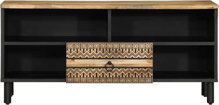 Immagine prodotto VidaXL Mobile TV Mobile TV basso Tavolo TV Nero Legno di mango grezzo (100 x 33,5 x 46 cm)