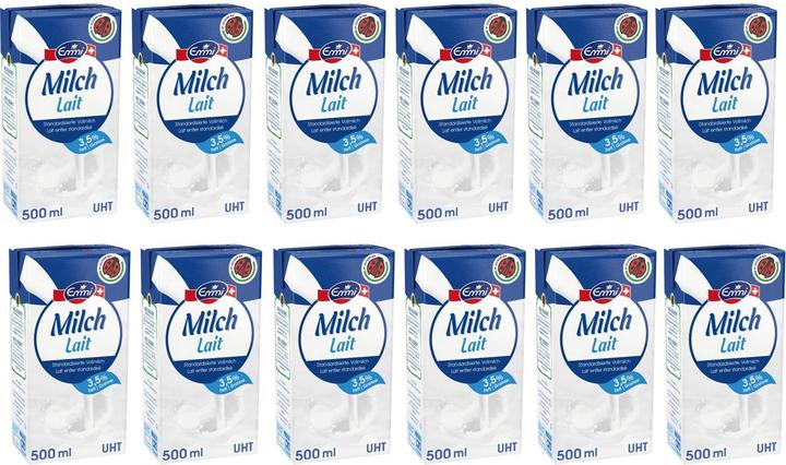 Emmi IP Suisse Vollmilch 3.5% UHT 12 x 0.5 l (12 x 50 cl)