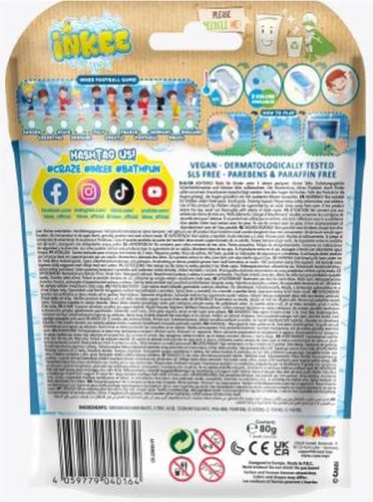 Produktbild Craze Inkee Fussall Badebombe mit Sammelfigur (Badekugeln)
