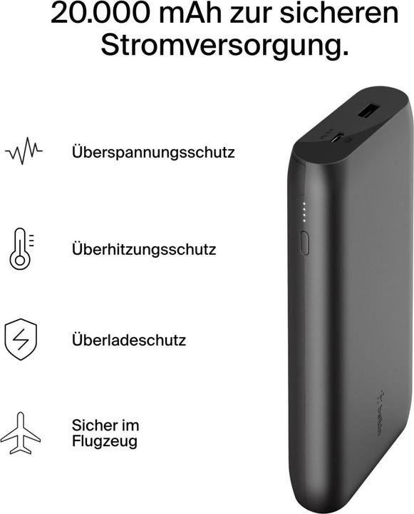 Produktbild Belkin BoostCharge Pro (20000 mAh, 65 W, 9.25 Wh)