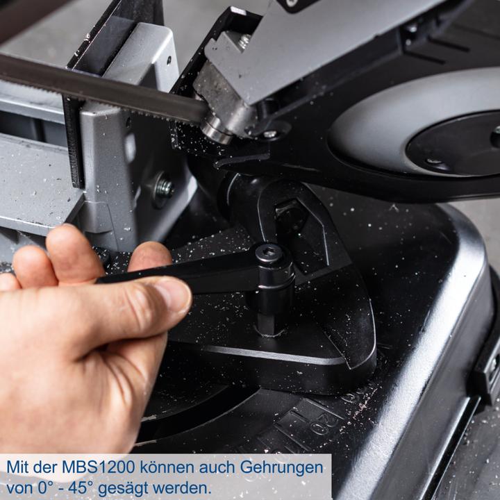 Produktbild Scheppach Metall-Bandsäge 1141 mm inkl. variabler Geschwindigkeit, Laser, LED & Untergestell