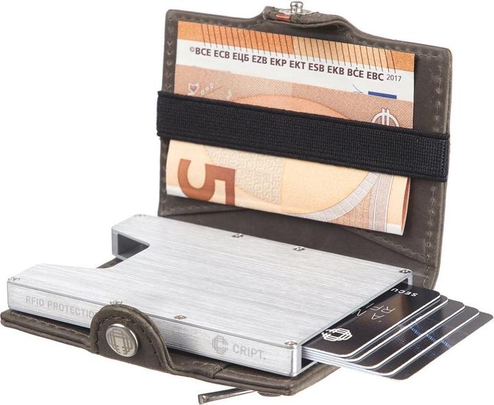 Immagine prodotto Cript 3,55 Portacarte con tasca per monete e scomparto per banconote