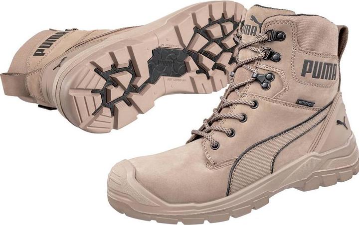 Produktbild Puma Sicherheitsstiefel CONQUEST STONE HIGH Grösse 42 stone S3 CI HI HRO SRC DIN EN ISO 20345 Nubukleder (S3, 42)