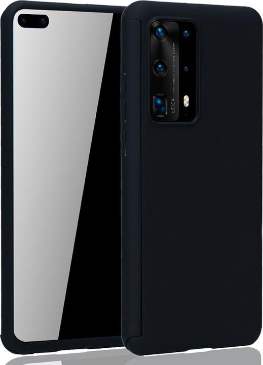 Produktbild König Design Hülle Handy Schutz für Huawei P40 Pro Full Case Cover Displayschutz 360 Schwarz (Huawei P40 Pro+)