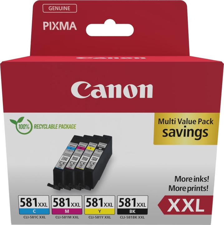 Actual product image Canon CLI-581 XXL Multipack (M, FC, C, Y)